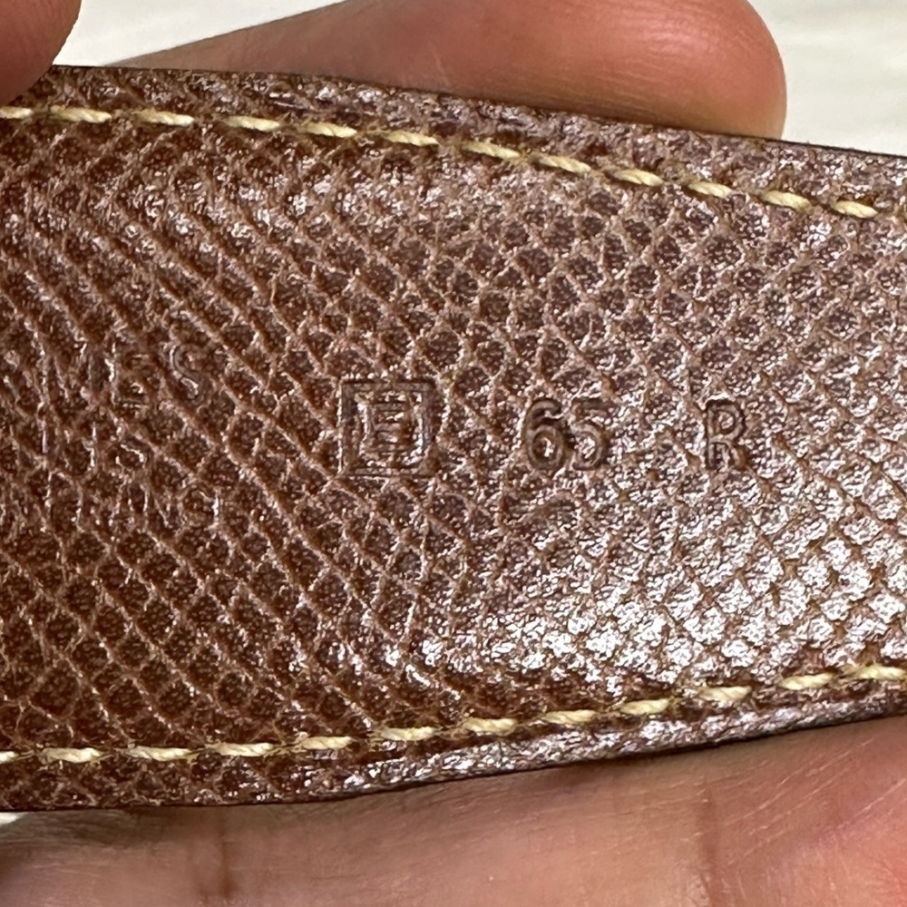 HERMES reversible leather belt in gold hardware - Picture 12 of 16